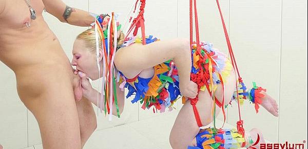  Anal pinata girl gets brutal punishment